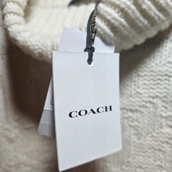 Coach Signature Wool Blend Poncho - Picture 4 of 8